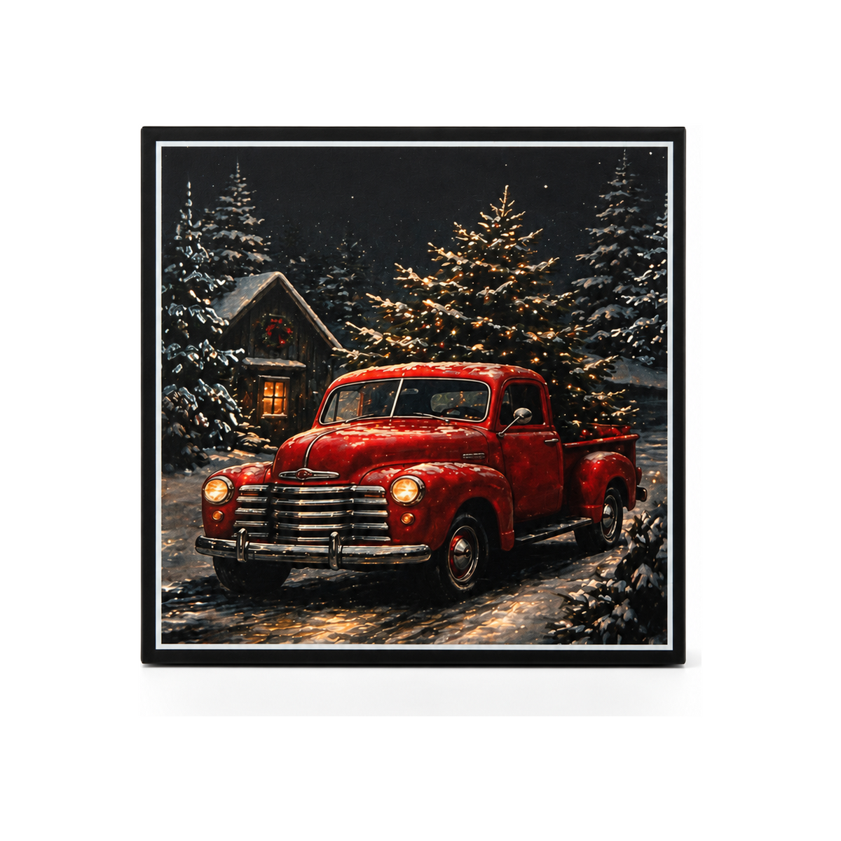 VANDRE Holiday Truck safety matches, matchbox front view